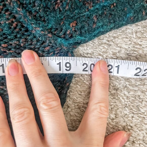 Espirit Wool Blend Exposed Seam Granola Sweater Indie Sleaze, Size Small - Picture 9 of 10